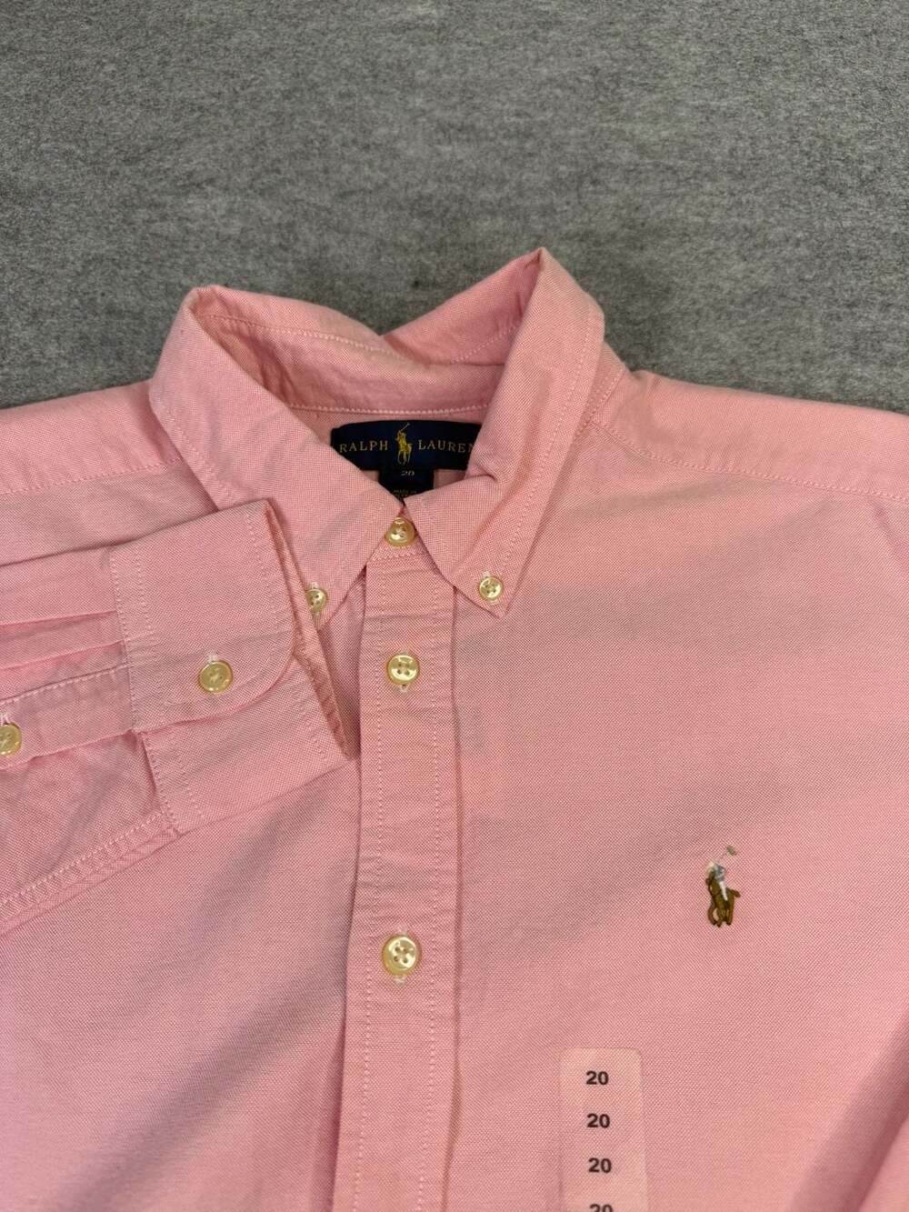 Ralph Lauren Oxford Shirt Size 20 Pink Cotton Button-Down